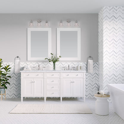Brittany 60" Double Vanity in Bright White