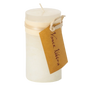 Melon White Timber Pillar Candle - 2x2x4