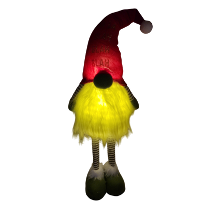 Lighted Grumpy Gnome - 2 Foot Tall - Fa La Blah Blah Blah