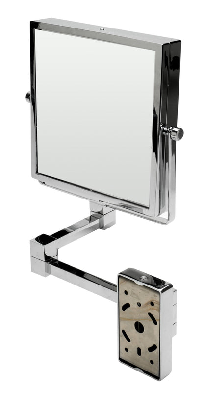 ALFI brand ABM8WS 8"  Square Wall Mounted 5x Magnify Cosmetic Mirror