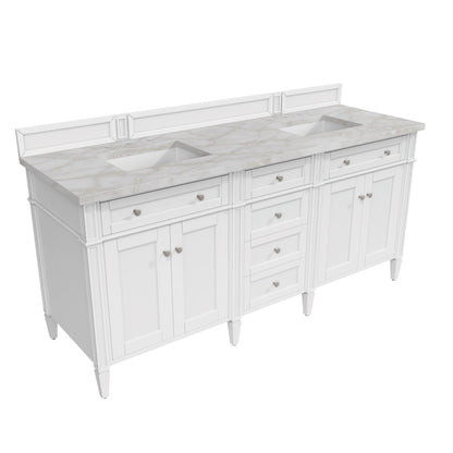 Brittany 72" Double Vanity in Bright White