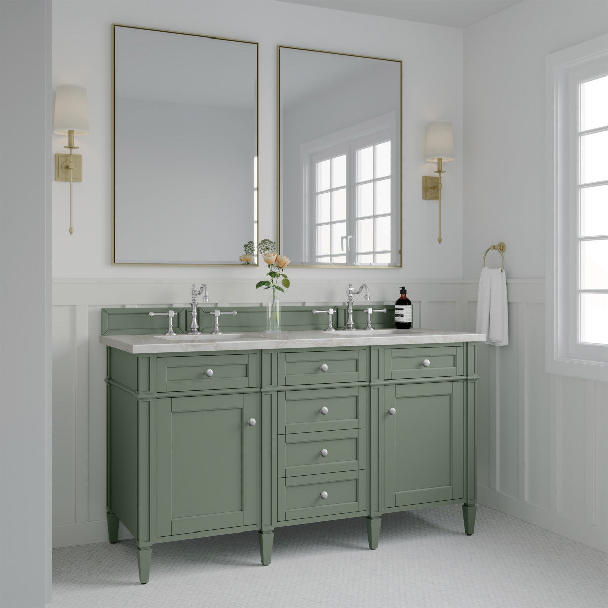 Brittany 60" Double Vanity Cabinet