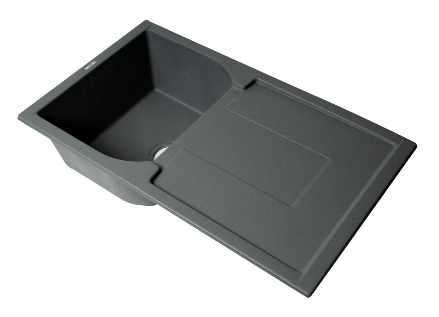 ALFI brand AB1620DI 34" Single Bowl Granite Composite Kitchen Sink with Drainboard