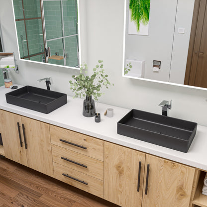 ALFI brand ABC902 24" Modern Rectangular Above Mount Ceramic Sink