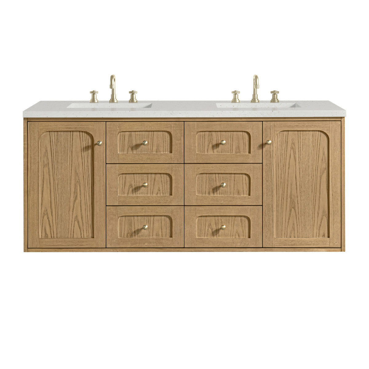 Laurent 60" Double Vanity, Light Natural Oak