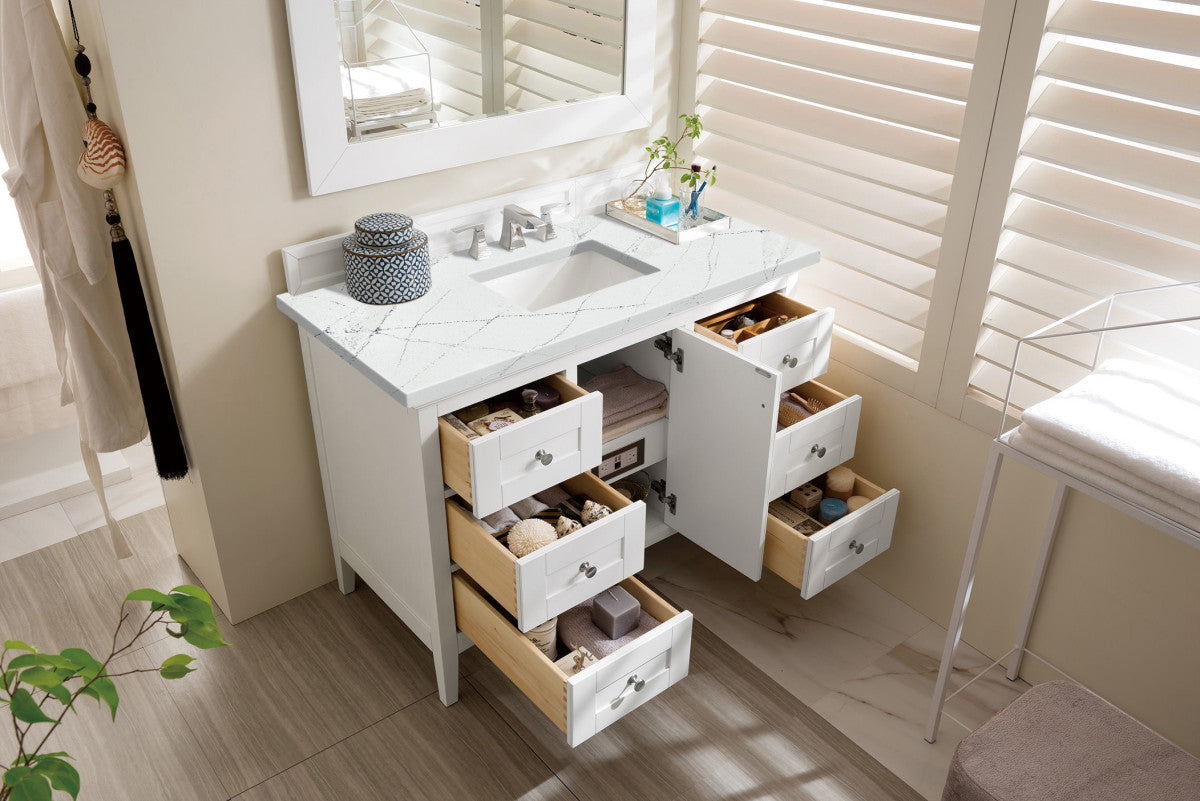 Palisades 48" Single Vanity Cabinet, Bright  White