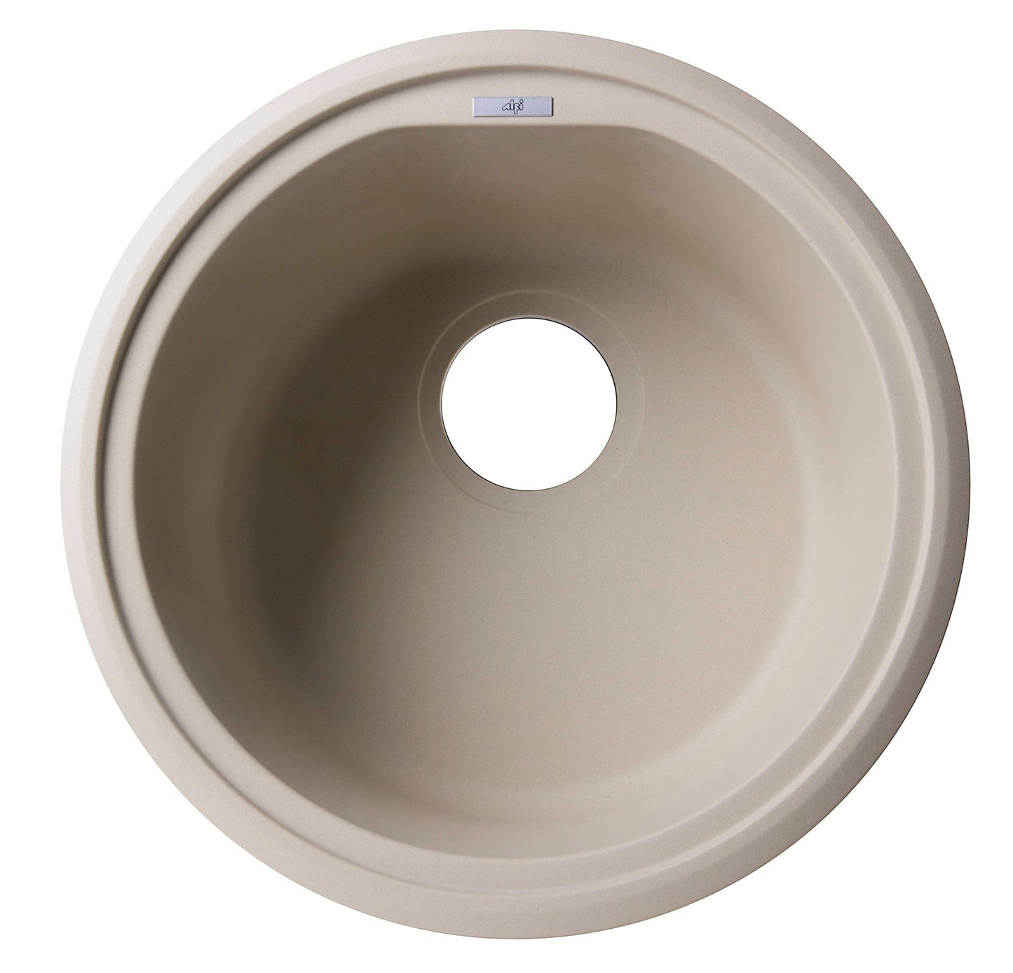 ALFI brand AB1717DI 17" Drop-In Round Granite Composite Kitchen Prep Sink
