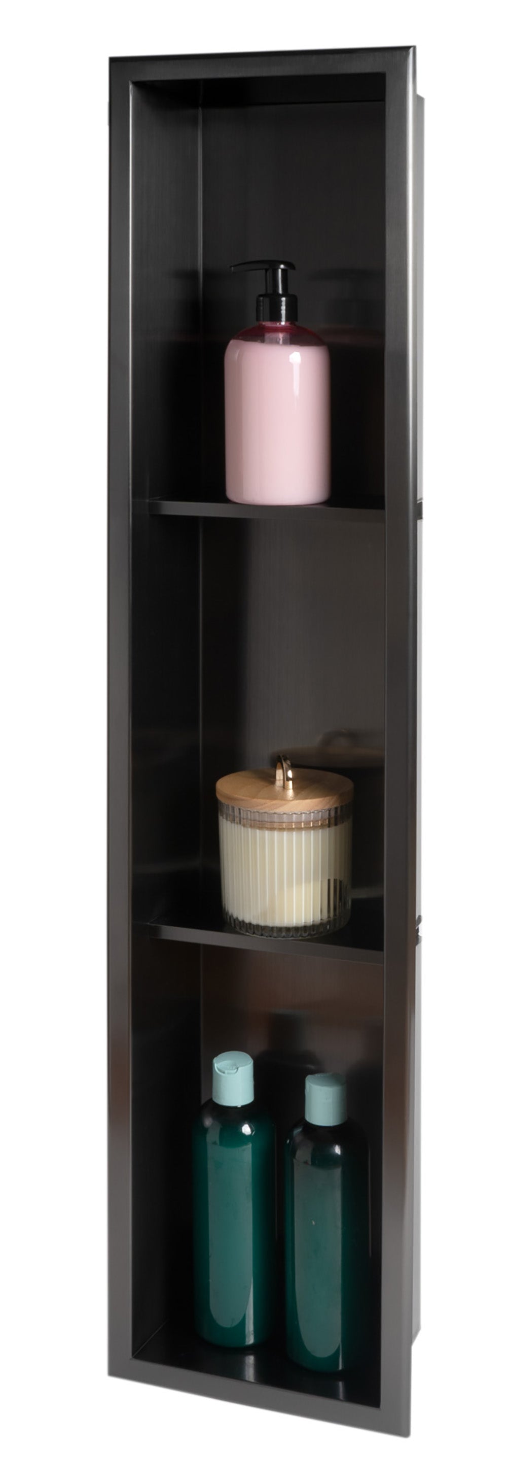 ALFI brand ABNP0836 8" x 36" Vertical Triple Shelf Shower Niche