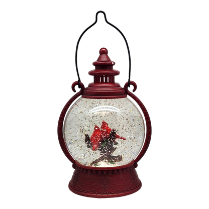 Cardinal Lighted Spinning Water Globe - Nesting