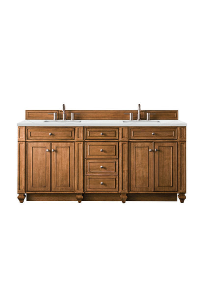 Bristol 72" Double Vanity Cabinet, Bright White