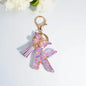 A–Z Personalized Butterfly Tassel Keychain – Custom Initial Gift for Women