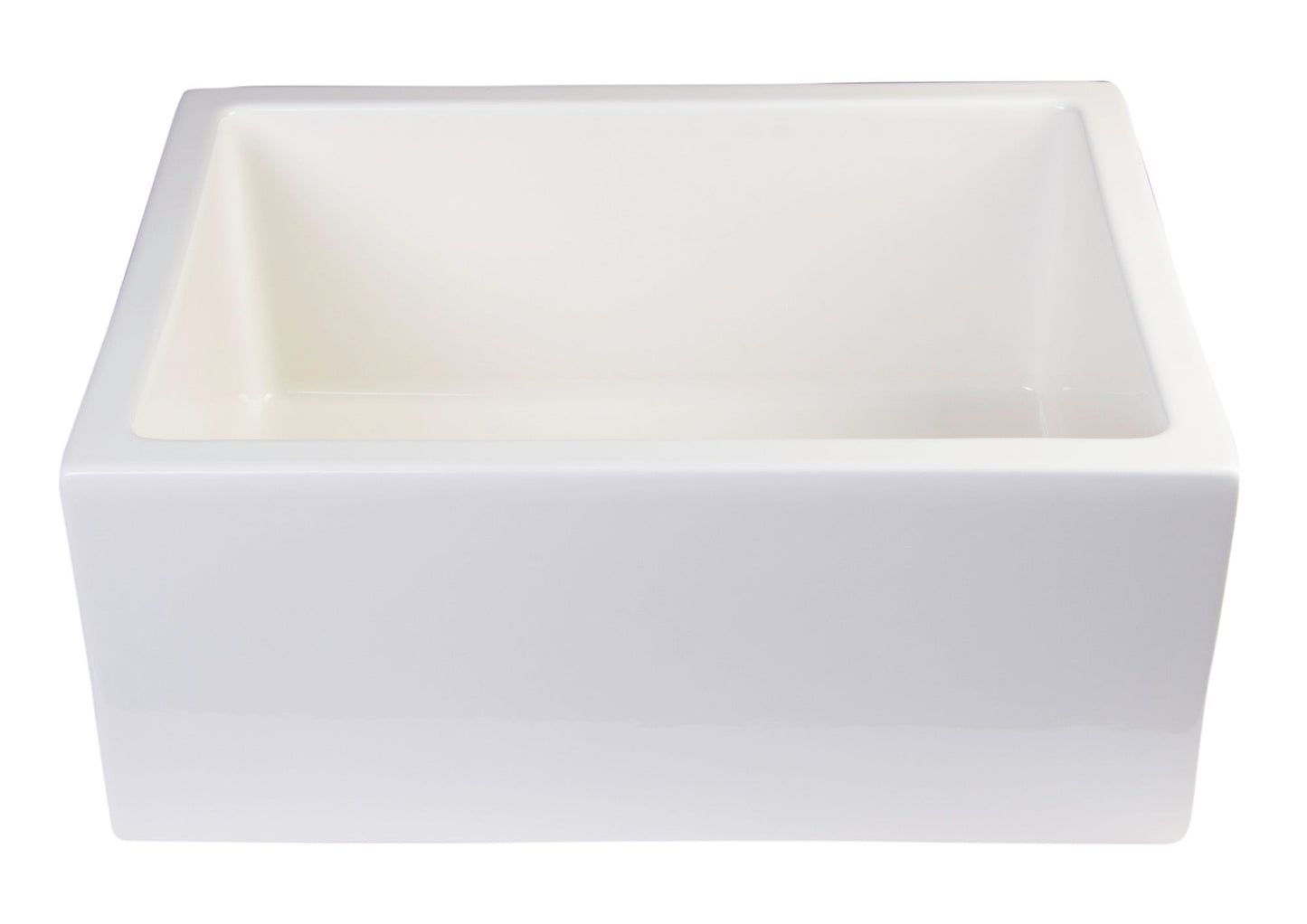 ALFI brand AB2418SB Smooth Thick Wall Fireclay Single Bowl Farm Sink