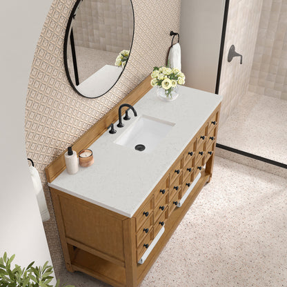 Malibu 60" Single Vanity Cabinet, Amber Birch