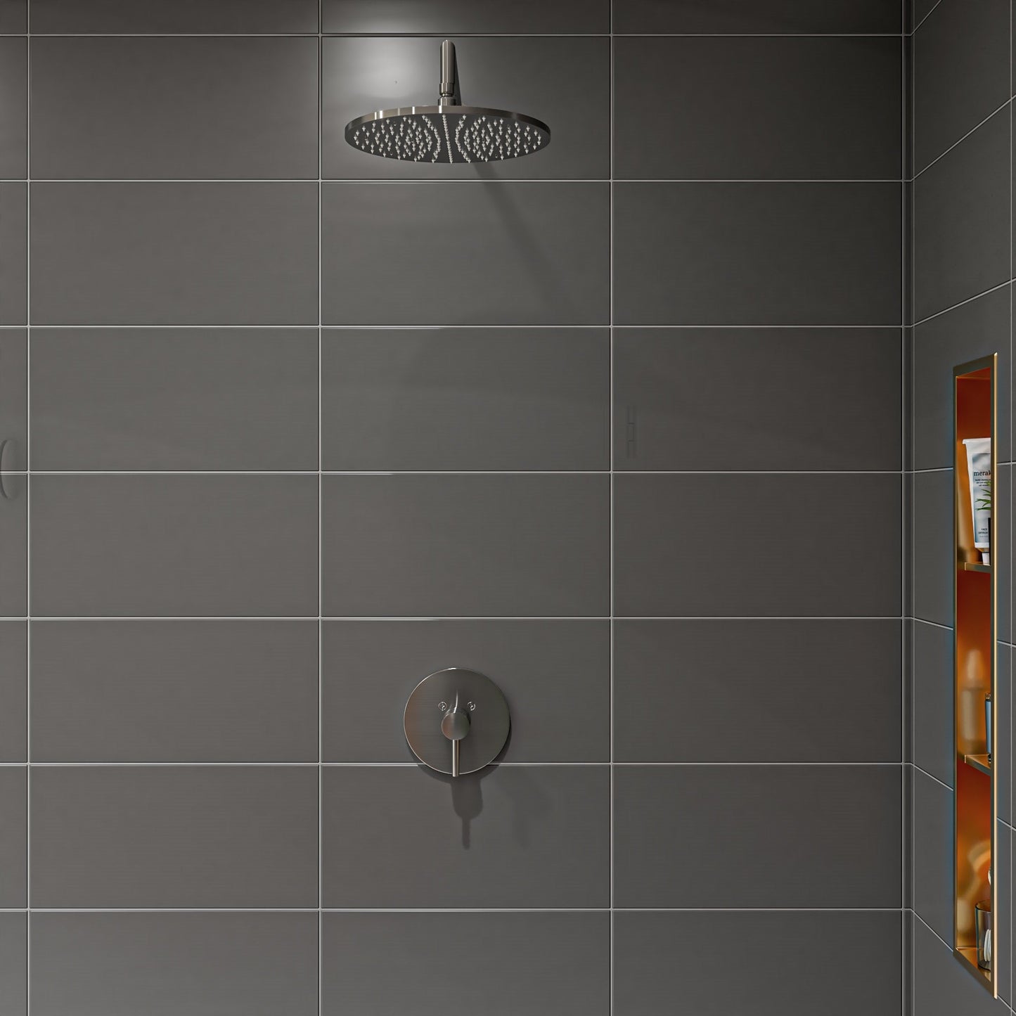 ALFI brand LED12R 12" Round Multi Color LED Rain Shower Head