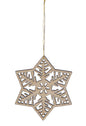 Laser Cut Wood Snowflake Ornament - Style 2
