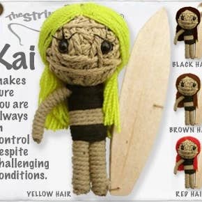Kai Girl the Surfer String Doll Keychain