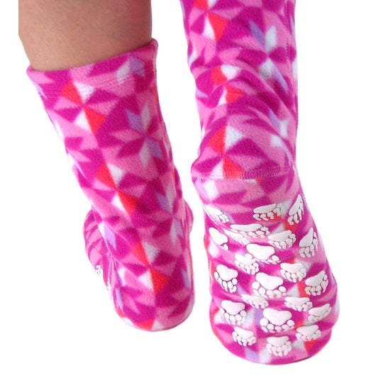 Kids' Nonskid Fleece Socks - Kaleidoscope