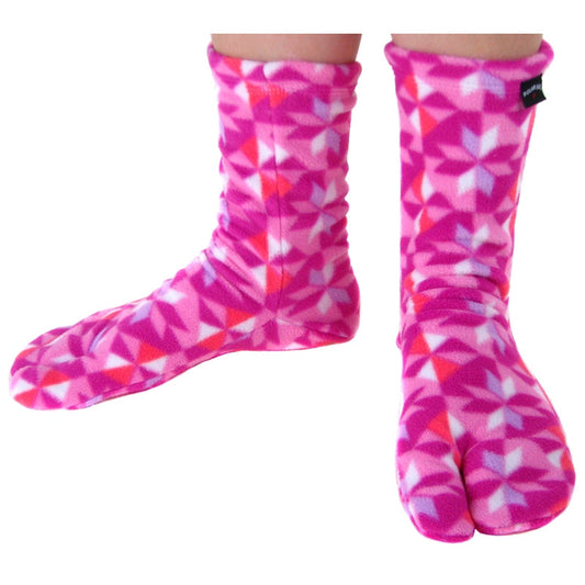 Polar Feet Fleece Tabi Socks - Kaleidoscope