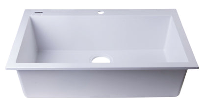 ALFI brand AB3020DI 30" Drop-In Single Bowl Granite Composite Kitchen Sink