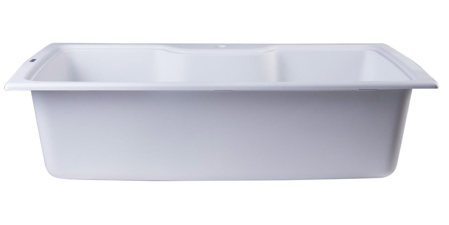 ALFI brand AB3520DI 35" Drop-In Single Bowl Granite Composite Kitchen Sink