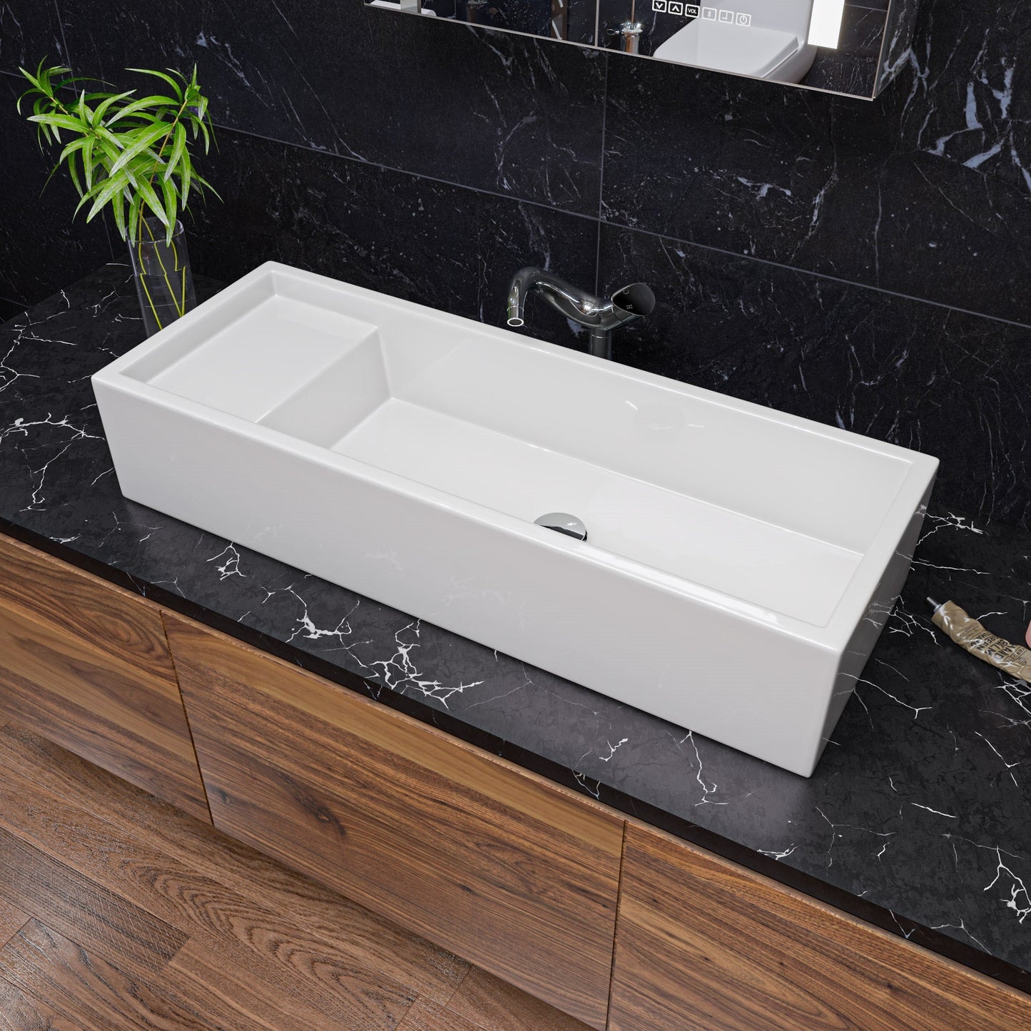 ALFI brand AB1570 Tall Wave Single Lever Bathroom Faucet