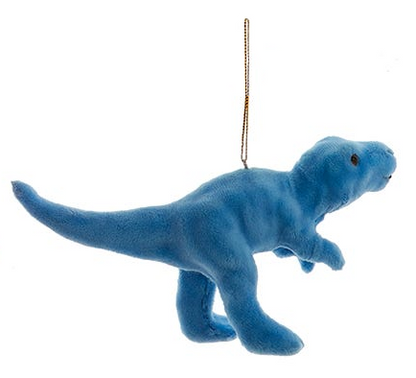 Fuzzy Colorful Dinosaur Ornament -