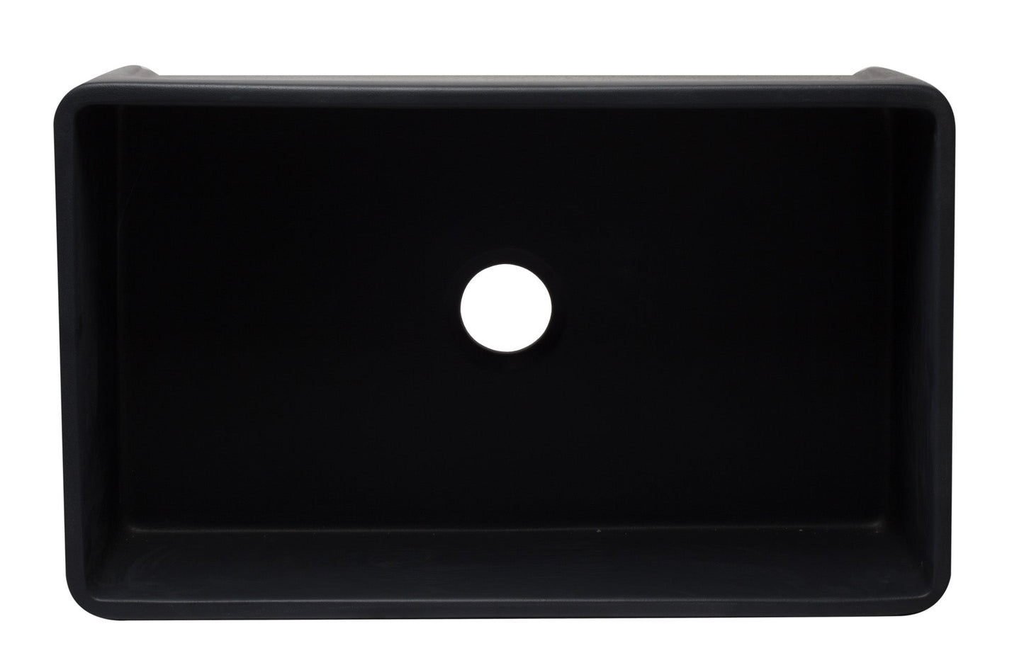 ALFI brand AB3320SB 33 inch Black Reversible Single Fireclay Farmhouse Kitchen Sink