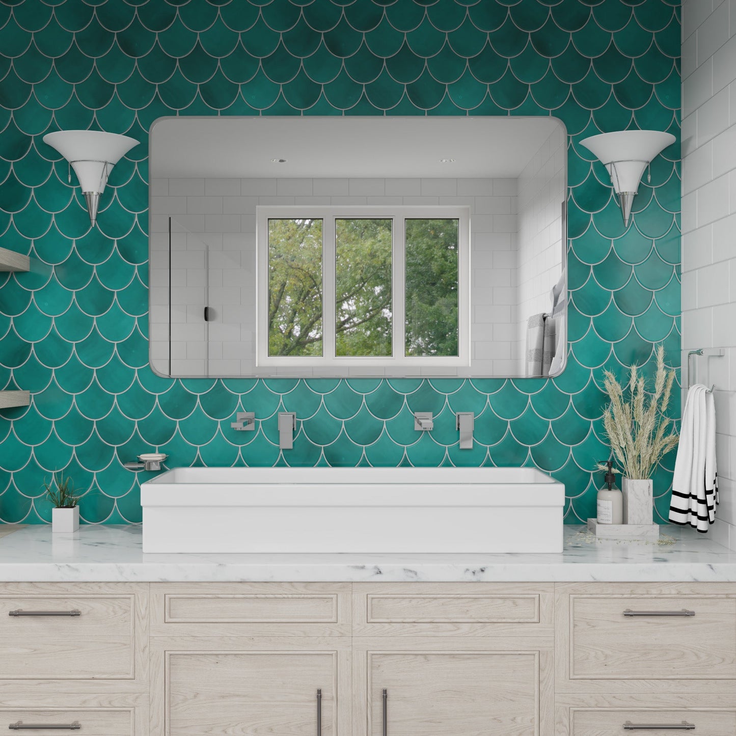 ALFI brand AB1468 Single Lever Wallmount Bathroom Faucet