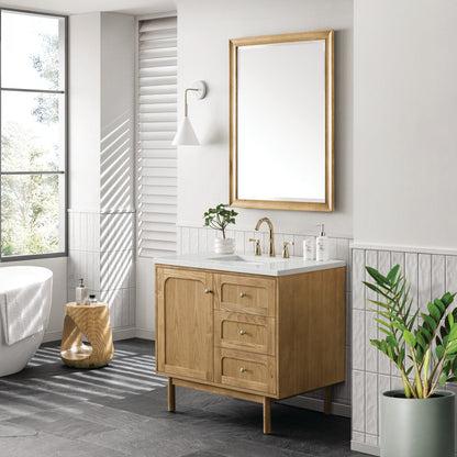 Laurent 36" Single Vanity Cabinet, Light Natural Oak