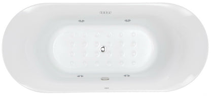 EAGO AM1900  74" White Free Standing Air Bubble Bathtub