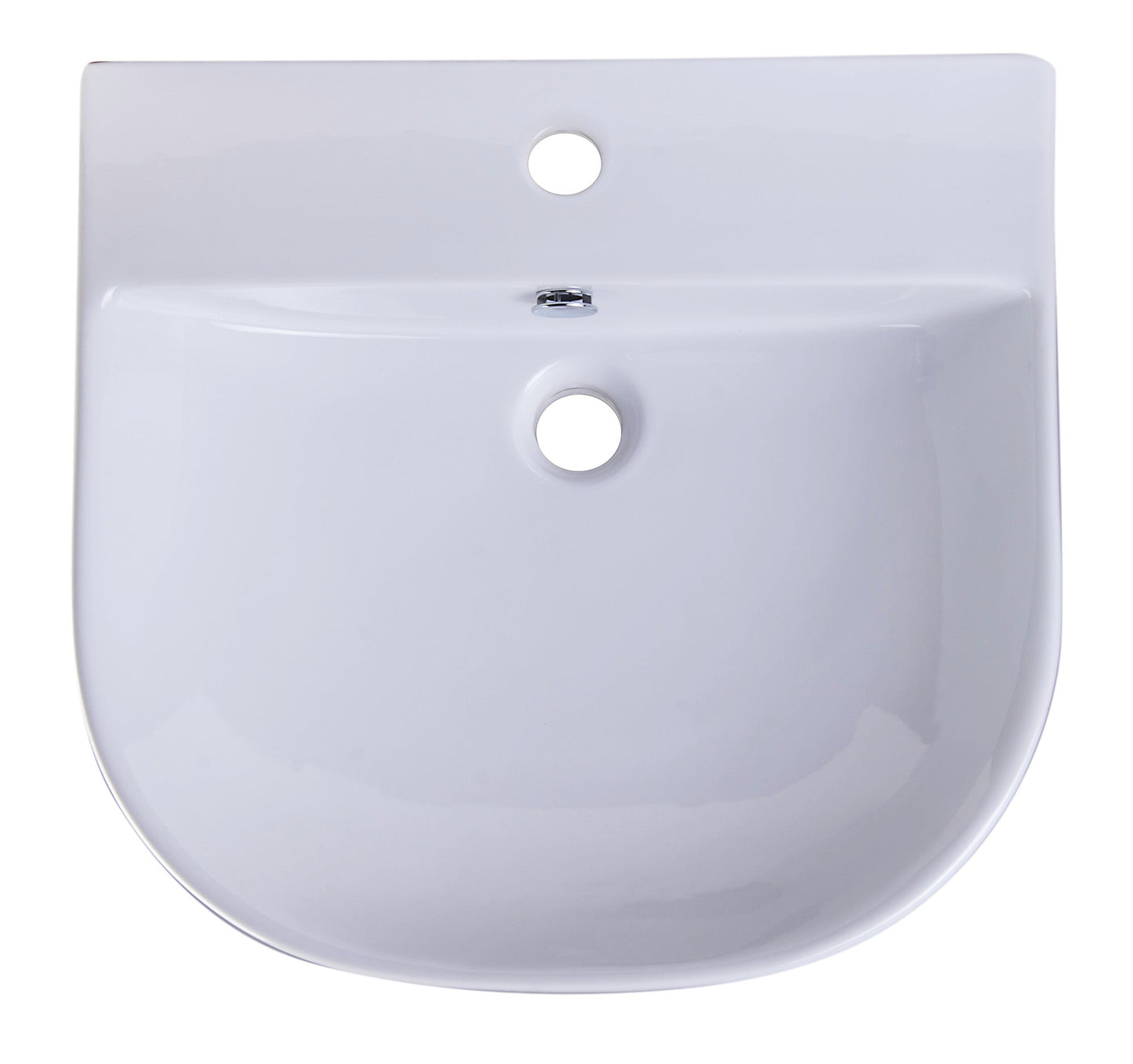 ALFI brand  AB110  20" White D-Bowl Porcelain Wall Mounted Bath Sink