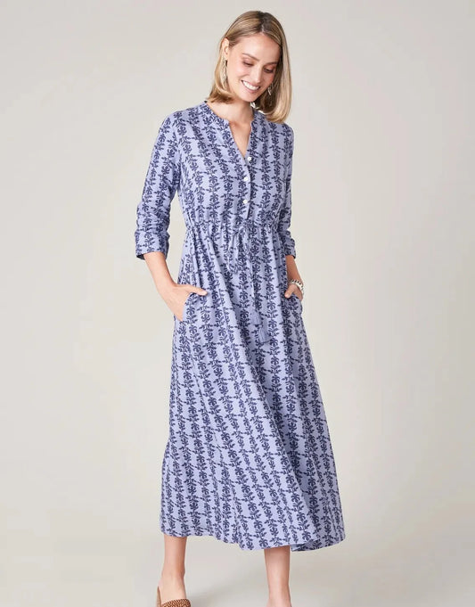 Kennedy Linen Dress - Bellinger Thistle Denim