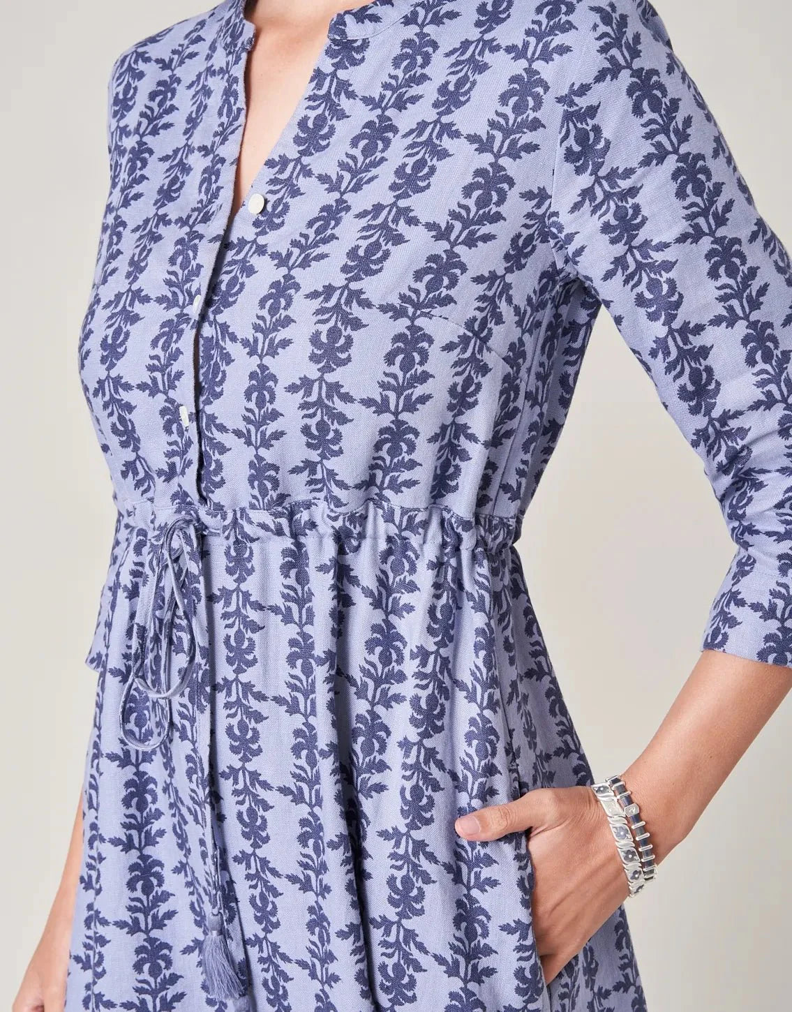 Kennedy Linen Dress - Bellinger Thistle Denim