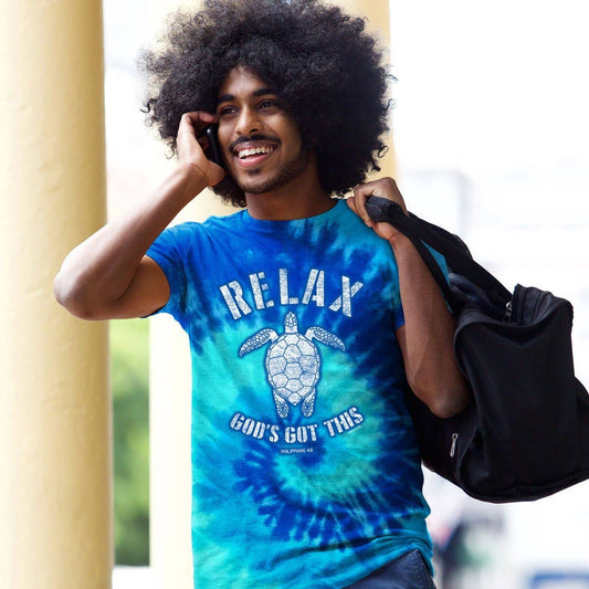 Kerusso Christian Tie Dye T-Shirt Relax Turtle