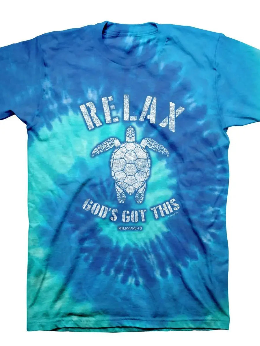 Kerusso Christian Tie Dye T-Shirt Relax Turtle