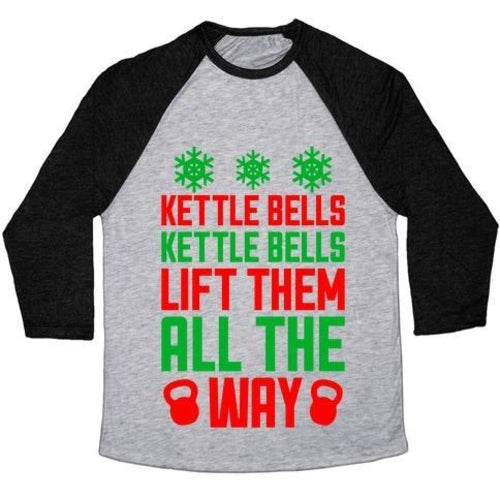 KETTLE BELLS, KETTLE BELLS UNISEX TRI-BLEND BASEBALL TEE
