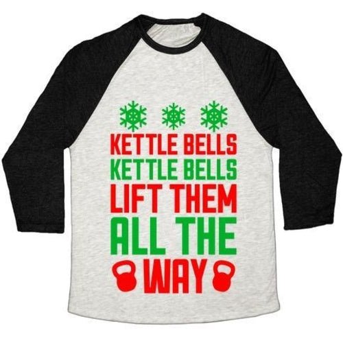 KETTLE BELLS, KETTLE BELLS UNISEX TRI-BLEND BASEBALL TEE