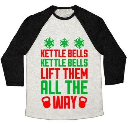 KETTLE BELLS, KETTLE BELLS UNISEX TRI-BLEND BASEBALL TEE