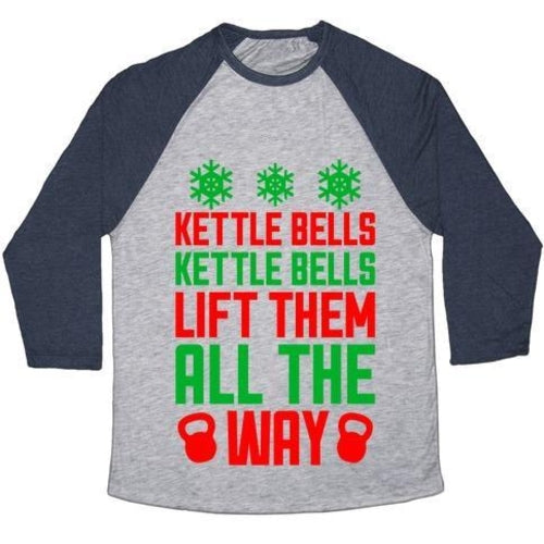 KETTLE BELLS, KETTLE BELLS UNISEX TRI-BLEND BASEBALL TEE