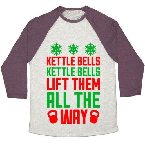 KETTLE BELLS, KETTLE BELLS UNISEX TRI-BLEND BASEBALL TEE