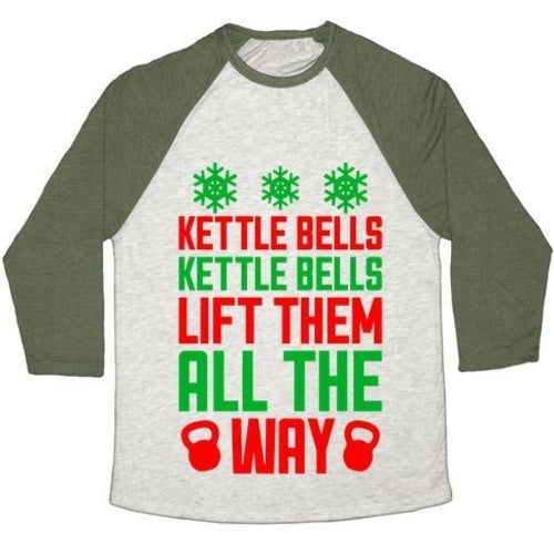 KETTLE BELLS, KETTLE BELLS UNISEX TRI-BLEND BASEBALL TEE