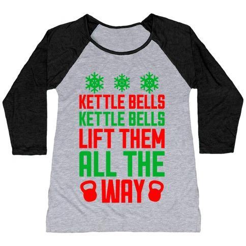 KETTLE BELLS, KETTLE BELLS WOMEN'S TRI-BLEND BASEBALL TEE