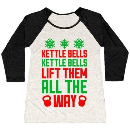 KETTLE BELLS, KETTLE BELLS WOMEN'S TRI-BLEND BASEBALL TEE
