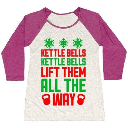 KETTLE BELLS, KETTLE BELLS WOMEN'S TRI-BLEND BASEBALL TEE