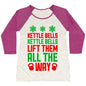 KETTLE BELLS, KETTLE BELLS WOMEN'S TRI-BLEND BASEBALL TEE