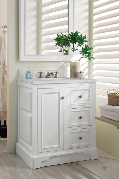 De Soto 30" Single Vanity Cabinet, Bright White
