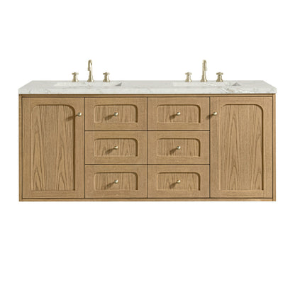 Laurent 60" Double Vanity, Light Natural Oak