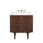 Amberly 30" Single Vanity Cabinet, Mid-Century Walnut