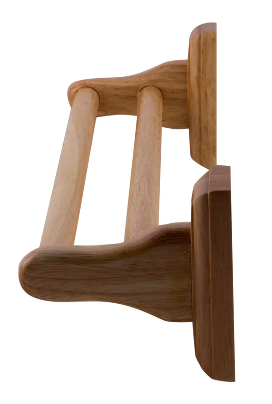 ALFI brand  AB5505 24" Double Rack Wooden Towel Bar Bathroom Accessory