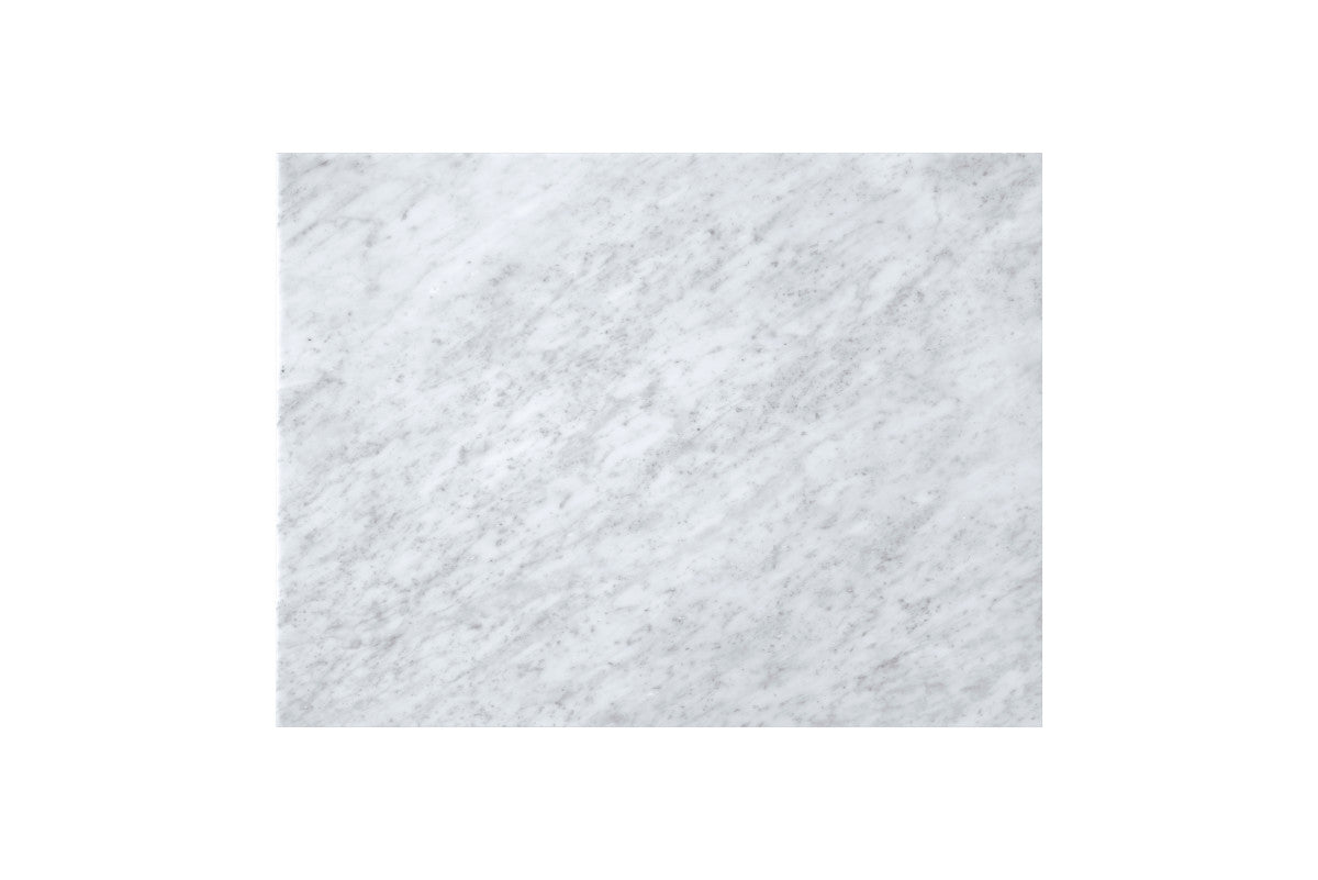 30" Linen Top, 3 CM Carrara White Marble, No Holes
